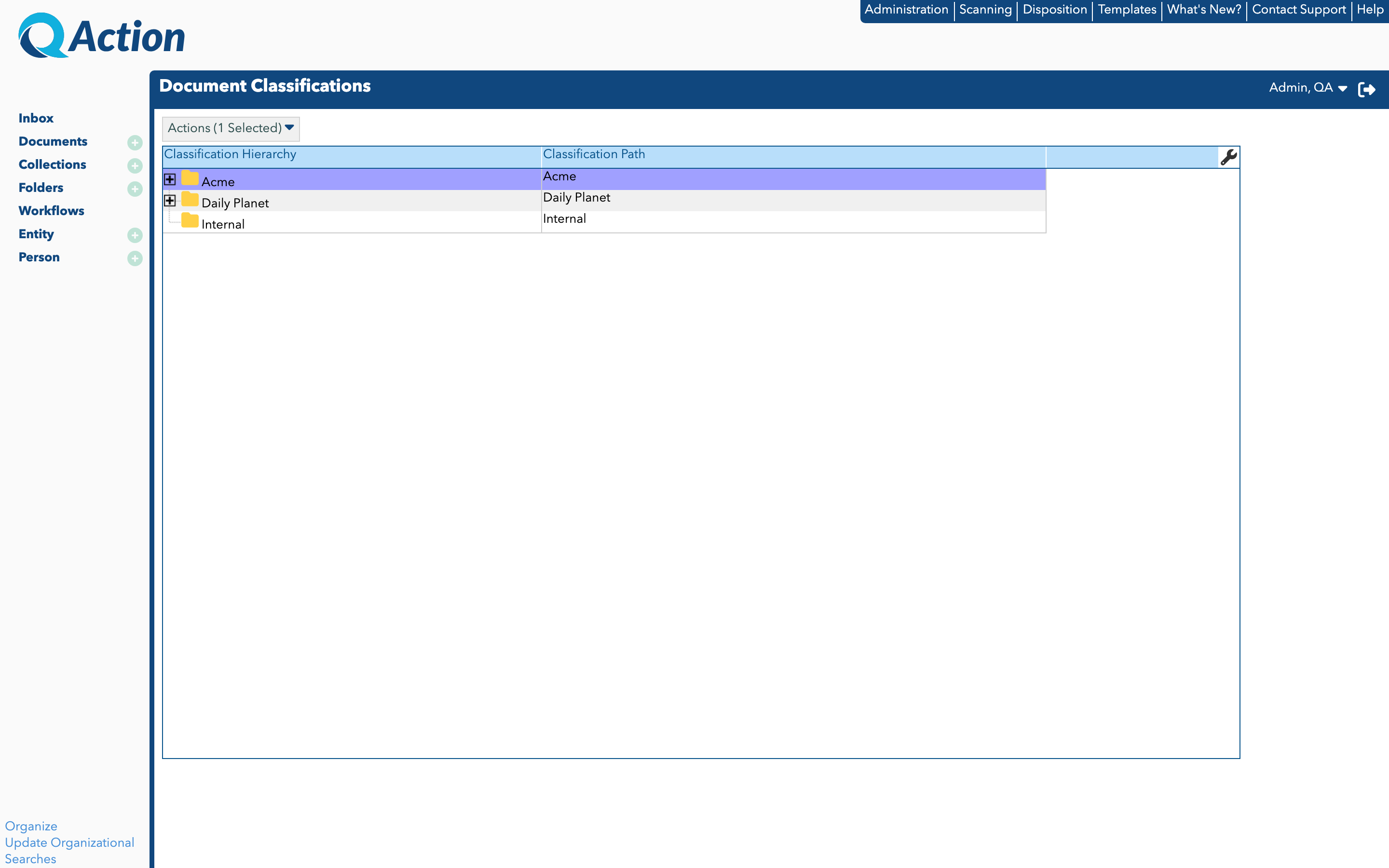 Classification Maintenance Screen Classification Maintenance Screen